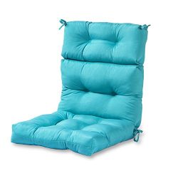 Greendale Home Fashions Outdoor High Back Chair Cushion, Teal