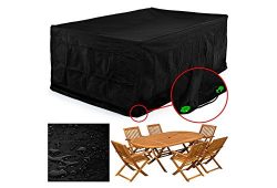 FEMOR Rectangular Patio Furniture Cover Table and Chair Set Cover Waterproof for Outdoor Garden  ...