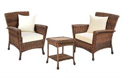 W Unlimited Rustic Collection Outdoor Furniture Light Brown Rattan Wicker Garden Patio Furniture ...