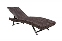 Outdoor Adjustable Pool Rattan Chaise Lounge Chair Super Patio Wicker Furnituire, Steel Frame ,E ...