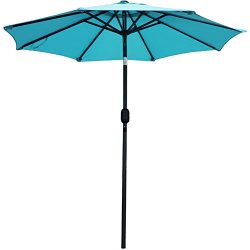 SNAIL 7.2 ft Aluminum Patio Umbrella Sunshade UV Water Resistant Small Table Umbrella Outdoor Ta ...