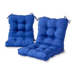 Greendale Home Fashions Outdoor Seat/Back Chair Cushion (set of 2), Marine