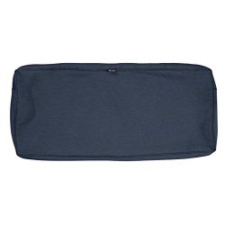 Classic Accessories Montlake Patio FadeSafe Bench Cushion Slip Cover, Indigo 59″Wx18″ ...