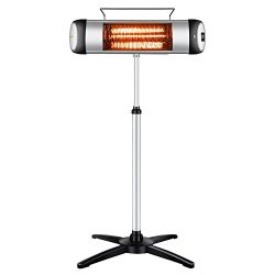 Patio Heater, Sundate Indoor/Outdoor Infrared Space Heater with Remote Control, 3 Power Levels,  ...