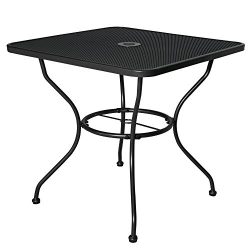 Cloud Mountain 30″ x 30″ Outoor Dining Table Square Patio Bistro Table Powder-coated ...