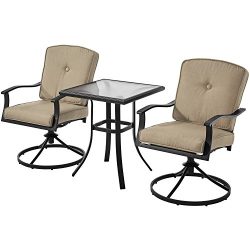 Mainstays Belden Park 3-Piece Bistro Set (Tan)