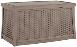 Suncast ELEMENTS Coffee Table with Storage, Dark Taupe