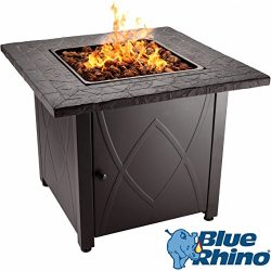 Blue Rhino Outdoor Propane Gas Fire Pit (Lava Rocks)