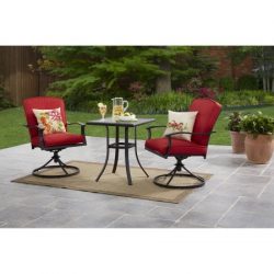 Mainstays Belden Park 3-Piece Bistro Set (Red)