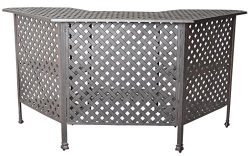 K&B PATIO LD1031W Nassau Bar Table, Antique Bronze