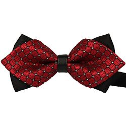 Gazebo Green Pre-Tied Wedding Formal Dressy Prom Bow Tie (Diamonds – Red)