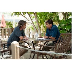 Bloodline Ben Mendelsohn as Danny and Kyle Chandler as John sitting at patio table 8 x 10 Inch Photo