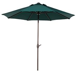 Sunnyglade 9′ Patio Umbrella Outdoor Table Umbrella with 8 Sturdy Ribs (Dark Green)