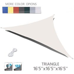 LOVE STORY 16’5” x 16’5” x 16’5” Triangle Cream UV Block Sun ...