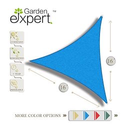 Garden EXPERT 16’x16’x16′ Triangle Knitting Sun Shade Sail for Garden,Outdoor  ...