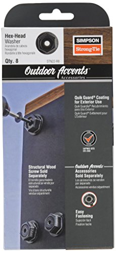 Simpson Strong Tie Outdoor Accents Simpson STN22-R8 Black Powder-Coat Hex-Head Washer (8-Pack)