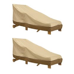 Classic Accessories 78952-2PK Veranda Patio Chaise Lounge Cover, Medium (2-Pack)