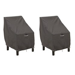 Classic Accessories 55-144-015101-2PK Ravenna High Back Dining Patio Chair Cover (2-Pack)