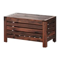 Ikea Storage bench, outdoor, brown stained brown 1626.21429.1014