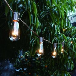 20ft Outdoor Patio String lights with 21 ST35 Edison Bulb(1 Extra), MYHH-LITES UL Listed for Ind ...