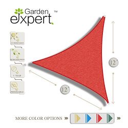 Garden EXPERT 12’x12’x12′ Triangle Knitting Sun Shade Sail for Garden,Outdoor  ...