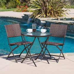 Cantinela 3pc Outdoor Folding Bistro Set