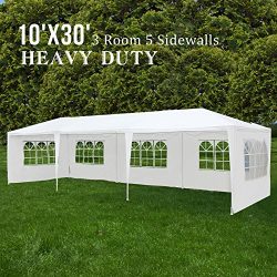 ORKAN 10’x30′ Canopy Party Wedding Tent Outdoor Gazebo Heavy Duty 5 Sidewalls