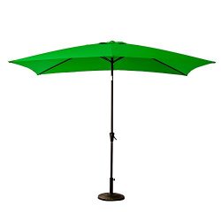 FLAME&SHADE Patio Outdoor Market Umbrella 6’6 x 10′ Rectangle with Crank Lift, P ...