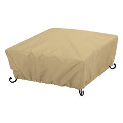 Classic Accessories Terrazzo Full Coverage Square Fire Pit Cover – All Weather Protection  ...