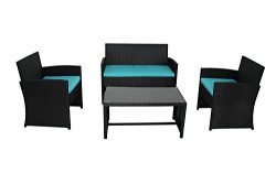 Outdoor Rattan Wicker Sofa Set Garden Patio Furniture Cushioned Sectional Conversation Sets-Easy ...