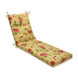 Pillow Perfect Indoor/Outdoor Risa Chaise Lounge Cushion, Lemonade