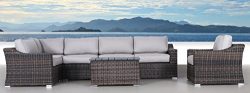 Century Modern Outdoor Marina Collection Patio Furniture Sofa Garden, Sectional Furniture Set Re ...