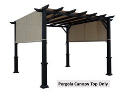 ALISUN Universal 194″ x 88″ Replacement Canopy Top for Pergola Structure (Beige)