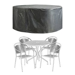 COVERKING CLUB 60″D x 28″H Patio Furniture Covers Outdoor Table Chair Set Covers Wat ...