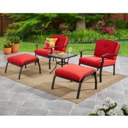 Mainstays Belden Park 5-Piece Leisure Set (Red)