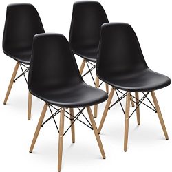 Giantex Set of 4 Mid Century Modern Style DSW Dining Chair Side Wood Assembled Legs for Kitchen, ...