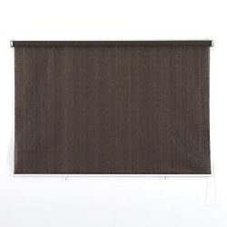 PHI VILLA Outdoor Patio Sun Shade Roller Shade 8ft by 6ft Coffee