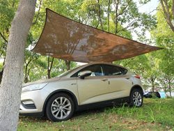 Belle Dura Patio Brown Sun Shade Sail Canopy 8’x10′, Rectangle Backyard Shade Sail f ...