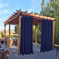 Pro Space Outdoor Drape and Curtain 50×120-Inch for Pergola Thermal Insulated Blackout Curt ...