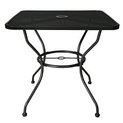 BaoChen 30″ Outdoor Patio Table – Square Steel Dining Table Bistro Table for Backyar ...