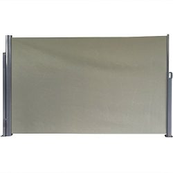 Sunnydaze Patio Retractable Privacy Wall Folding Screen Divider with Steel Support Pole 10 x 6 F ...