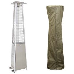 AZ Patio Stainless Steel Commercial Glass Tube Patio Heater HLDS01-CGTSS with 94″ Triangul ...