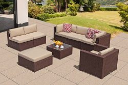 Super Patio Outdoor Patio Furniture Set, 8 Piece All Weather Resistant Outdoor Conversation Sets ...