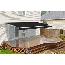 ALEKO AW12X10BK81 Retractable Patio Awning 12 x 10 Feet Black