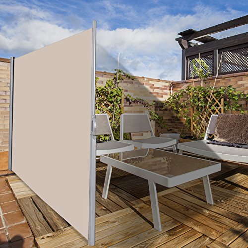 TANGKULA Outdoor Patio Retractable Folding Side Screen 