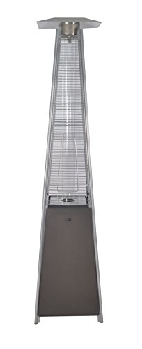 LEGACY HEATING Quartz Glass Tube Patio Flame Heater, Mocha powder coated finish