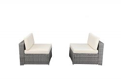 Do4U 3-12 Pieces Outdoor Rattan Sofa Wicker Sectional Patio Furniture set | Patio, Backyard, Poo ...