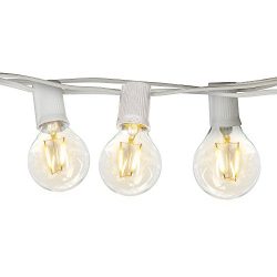 Brightech Ambience PRO Waterproof Globe Outdoor String Lights – G40 LED Vintage Edison Bul ...