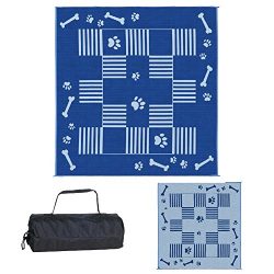 Ming’s Mark DA3 Blue 9-Feet x 9-Feet Dog Paw/Bone Mat