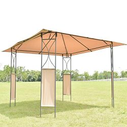 10’x10′ Square Gazebo Canopy Tent Shelter Awning Garden Patio